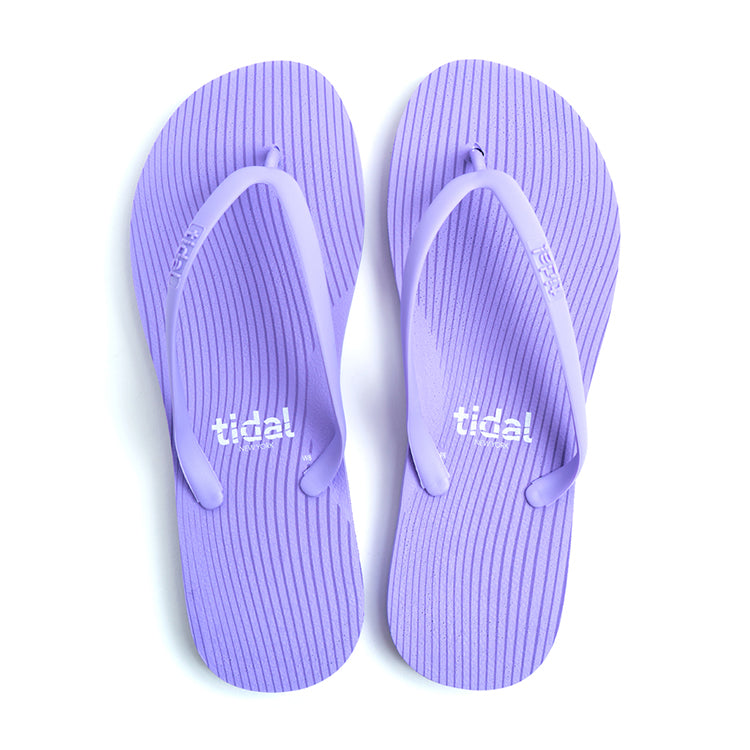 紫色條紋女性拖鞋